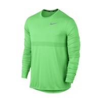 nike zonal cooling relay mens long sleeve running top electro green