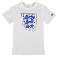 Nike England Crest T Shirt Juniors