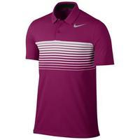 nike mobility speed stripe polo sport fuchsia white medium