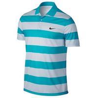 Nike Mens Victory Bold Stripe Golf Polo Shirt - Omega Blue / Black