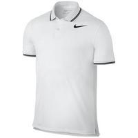 nike dry tipped polo white heather medium