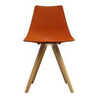 Njord Chair with Pyramid Legs, Orange/Natural
