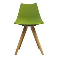 Njord Chair with Pyramid Legs, Green/Natural