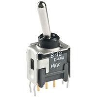 NKK Switches B12JH 0.1A Submin Toggle SPST On-On 28VDC 6.3mm Angle...