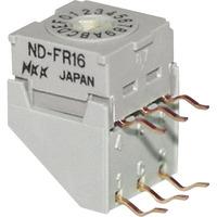 NKK NDFC10P 8mm Hex Rotary Switch Real Coded White Straight