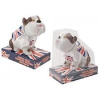 Nodding Head Bulldog With England Flag Printed Base