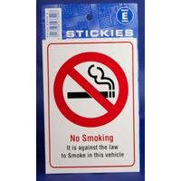 No Smoking Vehicle Sticker