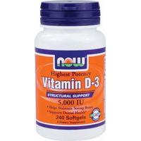 NOW Vitamin D-3 5000 IU/240 Softgels