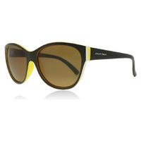 North Beach Laci Sunglasses Brown Yellow 70375 Polariserade 55mm