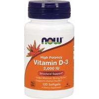 NOW Vitamin D-3 2000 IU/120 Softgels