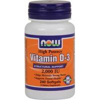 NOW Vitamin D-3 2000 IU/240 Softgels