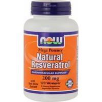 NOW Natural Resveratrol 200mg/120 Vcaps