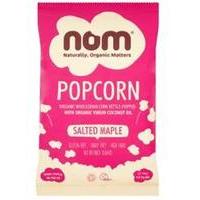 nom foods salted maple organic popcorn 25g