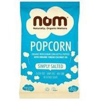 nom foods simply salted organic popcorn 20g