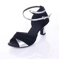 non customizable womens dance shoes satin leatherette latin ballroom h ...