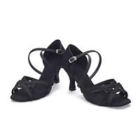 non customizable womens dance shoes satin satin latin salsa sandals he ...