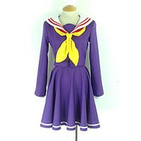 No Game No Life NGNL Shiro Japanese School Girls\' Uniform Cosplay Costume