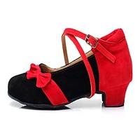 non customizable womens latin velvet paillette heels indoor bowknot se ...