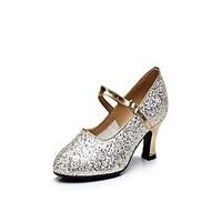 non customizable womens latin sparkling glitter heels indoor buckle sp ...