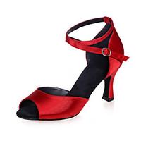 non customizable womens dance shoes satin satin latin sandals flared h ...