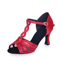 non customizable womens dance shoes satin lace satin lace latin sandal ...