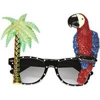 novelty parrot palm tree glasses tropical style one size