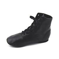 non customizable womens dance shoes leather jazz boots flat heel perfo ...