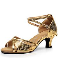 non customizable womens dance shoes sandals latin leatherette chunky h ...