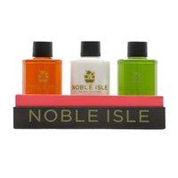 noble isle warm woody trio gift set