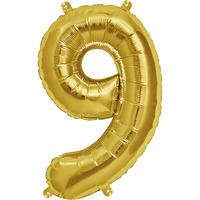 Northstar 16 Inch Number Balloon 9 Gold