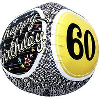 northstar 17 inch 3d cube foil balloon birthday 60