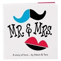 notepad favour with personalised mr mrs a story of love cover