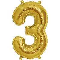 Northstar 16 Inch Number Balloon 3 Gold