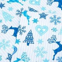 Nordic Trends Blue 1.5m Cotton Fabric 408773