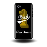 No1 Dad Black- Personalised Phone Cases