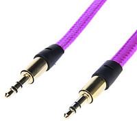 Noodle Style Weave Line Audio Jack Connection Cable(Purple 1.01m)