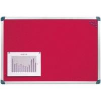 nobo elipse felt board red 900x600mm