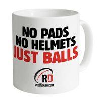 no pads just balls light mug