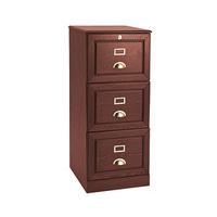 No Tools 3-drawer Filing Cabinet, Mahogany, Mahogany