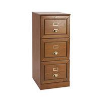 No Tools 3-drawer Filing Cabinet, Oak, Oak