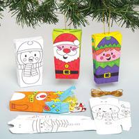 novelty christmas gift box decorations pack of 8