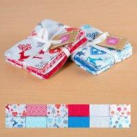 Nordic Trend Blue and Red 100 Percent Cotton Fat Quarters 405696