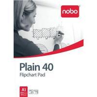 Nobo A1 Flipchart Pad Perforated Plain 70gm2 40 Sheets Pack of 5