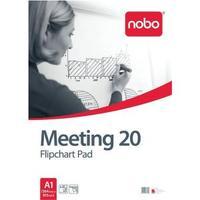 Nobo A1 Flipchart Pad Plain 70gsm 20 Sheets Pack of 5 34633698