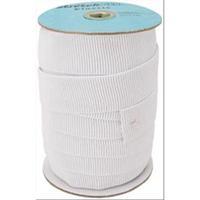 Non-Roll Ribbed Elastic 1-1/2 Wide 20 Yards-White 231599