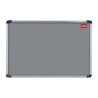 Nobo EuroPlus 900x600mm Felt Noticeboard Grey with Wall Fixing Kit and