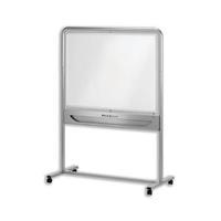 nobo classic 1200x900mm steel magnetic mobile board vertical pivot