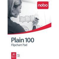 nobo a1 flipchart pads plain 100 sheets pack of 2 34633681