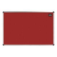 Nobo Classic 1200x900mm Felt Noticeboard Red with Aluminium Frame and