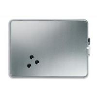 nobo slimline drywipe board magnetic with pen and built in eraser